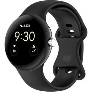 Wholesale Bizon Strap Watch Silicone Google Pixel Watch 3/Watch 2/Watch 1 41mm black - BIZ6381 - {ean13} - Hurt