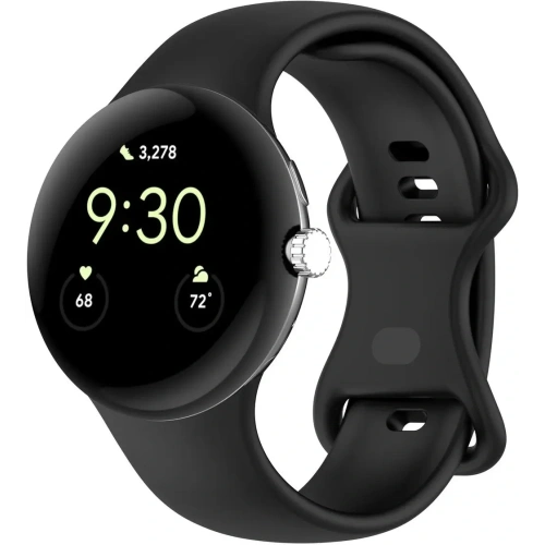 Silikonowy pasek Bizon Strap Watch Silicone do Google Pixel Watch 3/Watch 2/Watch 1 41mm czarny