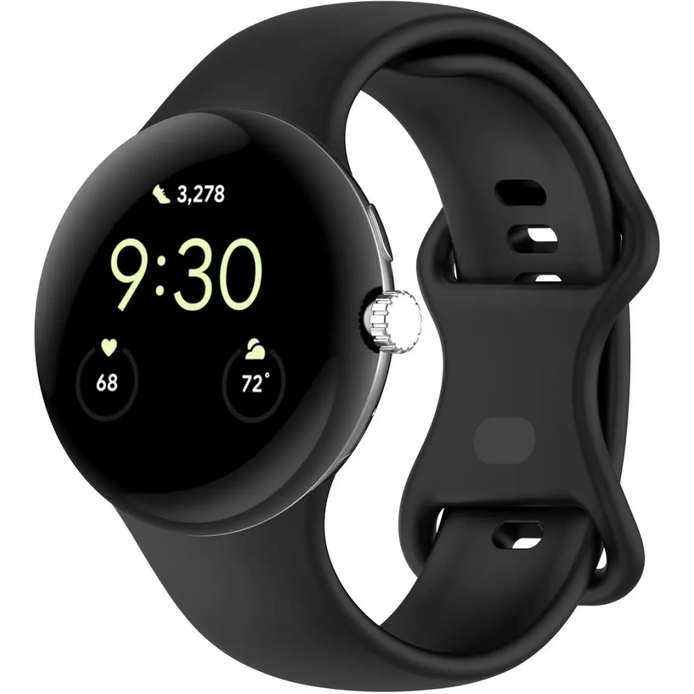 Wholesale Bizon Strap Watch Silicone Google Pixel Watch 3/Watch 2/Watch 1 41mm black - BIZ6381 - {ean13} - Hurt