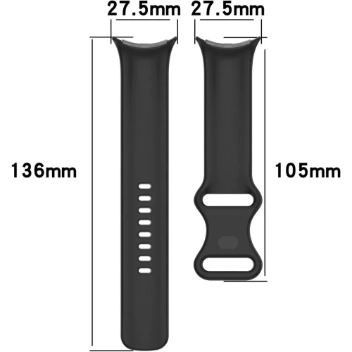 Silikonowy pasek Bizon Strap Watch Silicone do Google Pixel Watch 3/Watch 2/Watch 1 41mm czarny