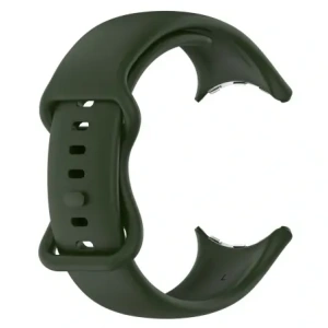 Bizon Strap Watch Silicone Google Pixel Watch 3/Watch 2/Watch 1 41mm dark green