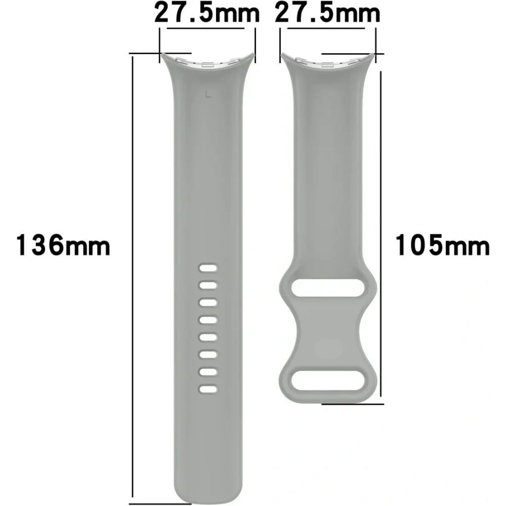 Wholesale Bizon Strap Watch Silicone Google Pixel Watch 3/Watch 2/Watch 1 41mm grey - BIZ6384 - {ean13} - Hurt
