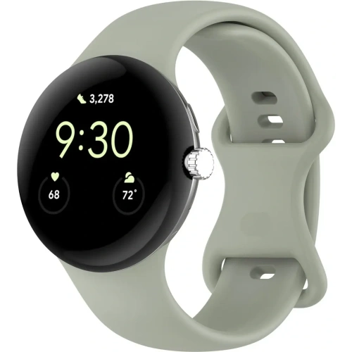 Silikonowy pasek Bizon Strap Watch Silicone do Google Pixel Watch 3/Watch 2/Watch 1 41mm khaki