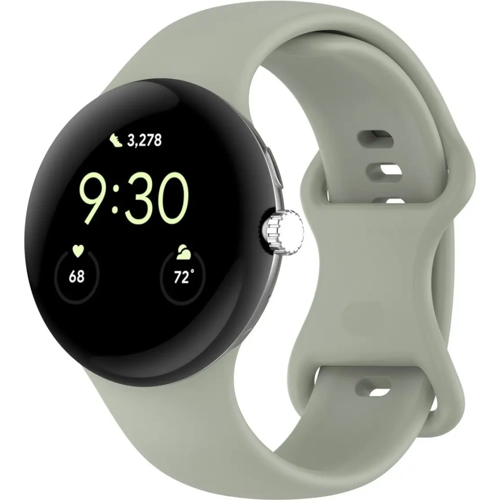 Wholesale Bizon Strap Watch Silicone Google Pixel Watch 3/Watch 2/Watch 1 41mm khaki - BIZ6385 - {ean13} - Hurt