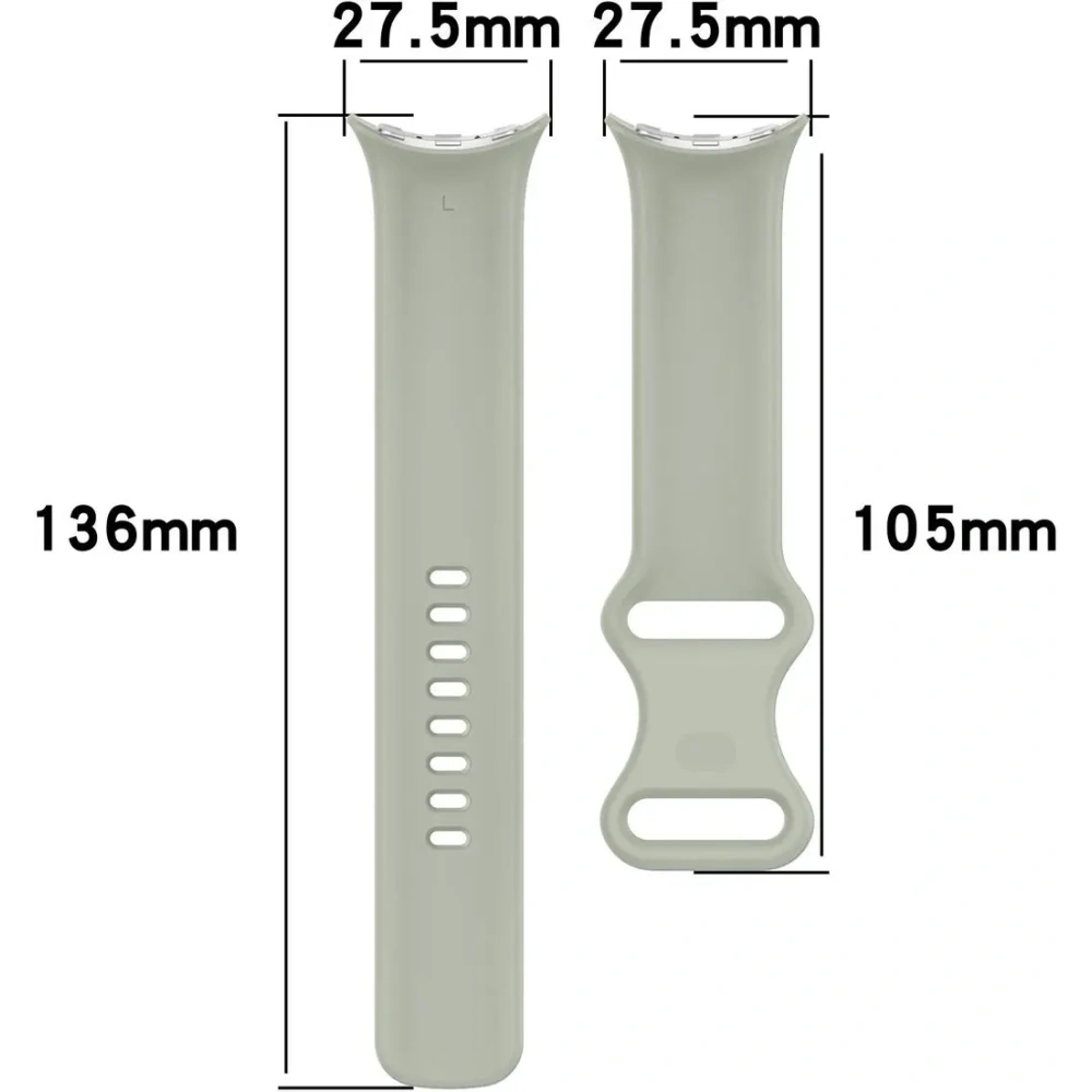 Wholesale Bizon Strap Watch Silicone Google Pixel Watch 3/Watch 2/Watch 1 41mm khaki - BIZ6385 - {ean13} - Hurt