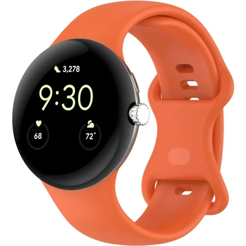 Silikonowy pasek Bizon Strap Watch Silicone do Google Pixel Watch 3/Watch 2/Watch 1 41mm pomarańczowy