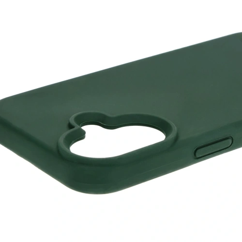 Silikonowe etui Bizon Soft Case do Apple iPhone 16 ciemnozielone