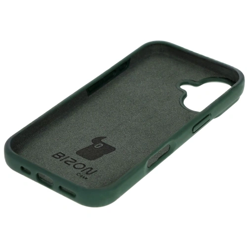 Silikonowe etui Bizon Soft Case do Apple iPhone 16 ciemnozielone