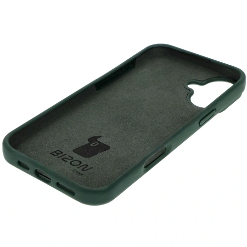 Silikonowe etui Bizon Soft Case do Apple iPhone 16 Plus ciemnozielone