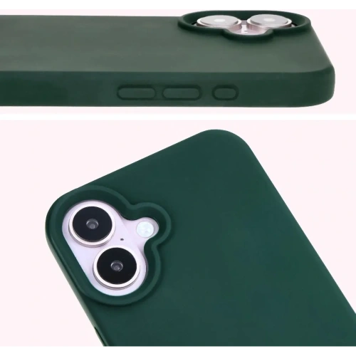 Silikonowe etui Bizon Soft Case do Apple iPhone 16 Plus ciemnozielone