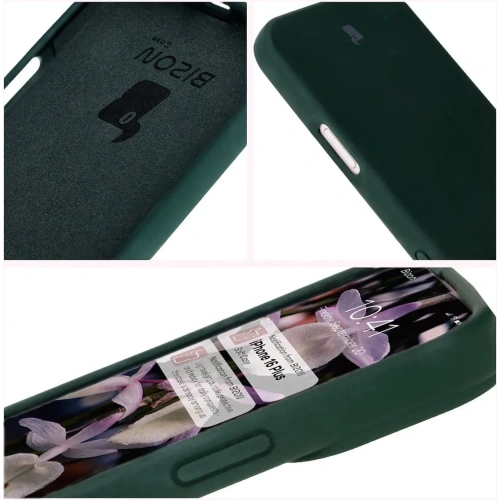 Silikonowe etui Bizon Soft Case do Apple iPhone 16 Plus ciemnozielone