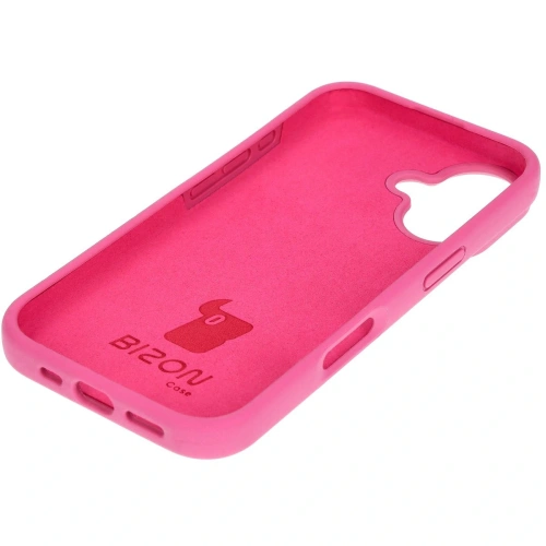 Silikonowe etui Bizon Soft Case do Apple iPhone 16 fuksja