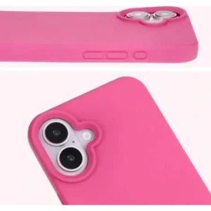 Silikonowe etui Bizon Soft Case do Apple iPhone 16 fuksja