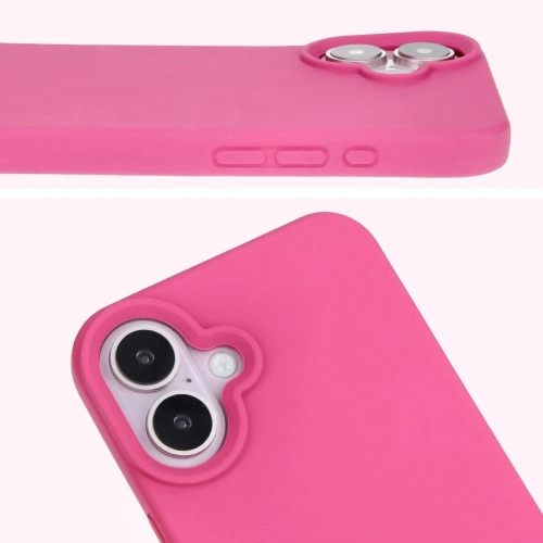 Silikonowe etui Bizon Soft Case do Apple iPhone 16 fuksja