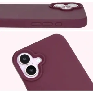 Silikonowe etui Bizon Soft Case do Apple iPhone 16 ciemnofioletowe