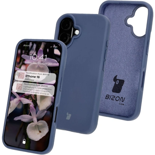 Silikonowe etui Bizon Soft Case do Apple iPhone 16 ciemnoniebieskie