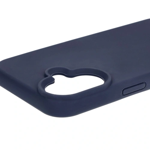 Silikonowe etui Bizon Soft Case do Apple iPhone 16 ciemnoniebieskie