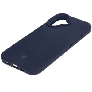 Silikonowe etui Bizon Soft Case do Apple iPhone 16 ciemnoniebieskie