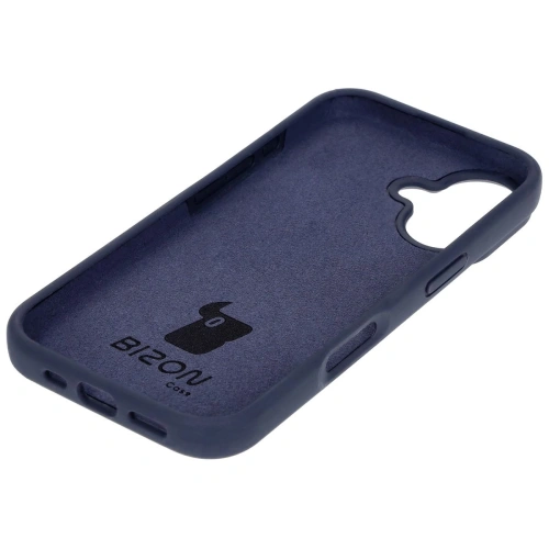 Silikonowe etui Bizon Soft Case do Apple iPhone 16 ciemnoniebieskie