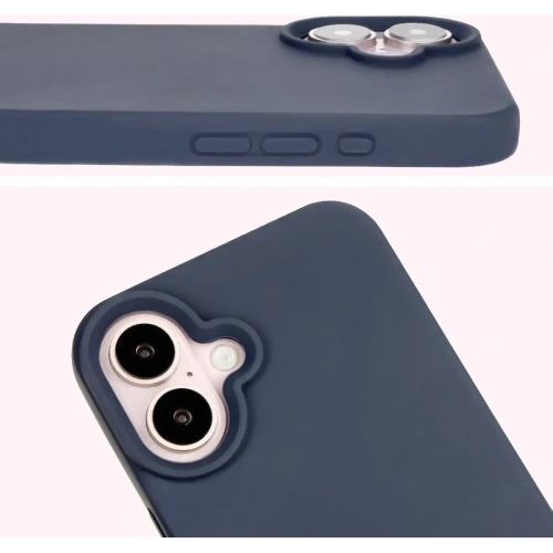 Silikonowe etui Bizon Soft Case do Apple iPhone 16 Plus ciemnoniebieskie