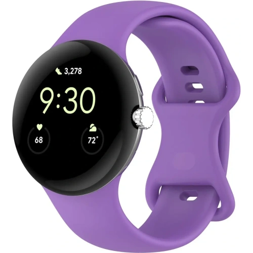 Silikonowy pasek Bizon Strap Watch Silicone do Google Pixel Watch 3/Watch 2/Watch 1 41mm fioletowy