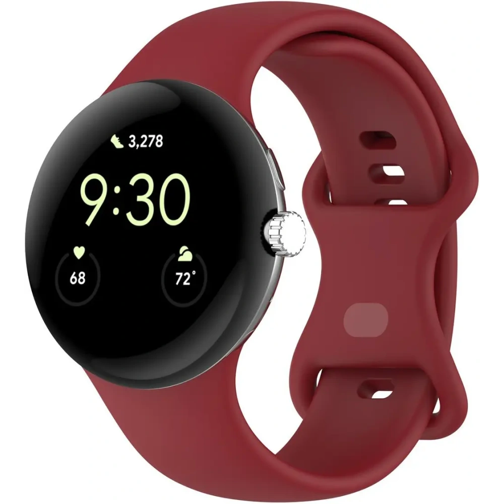 Wholesale Bizon Strap Watch Silicone Google Pixel Watch 3/Watch 2/Watch 1 41mm carmine - BIZ6399 - {ean13} - Hurt