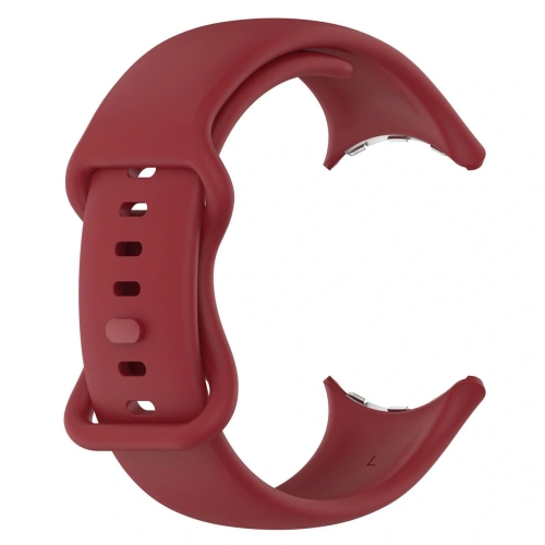 Silikonowy pasek Bizon Strap Watch Silicone do Google Pixel Watch 3/Watch 2/Watch 1 41mm karminowy