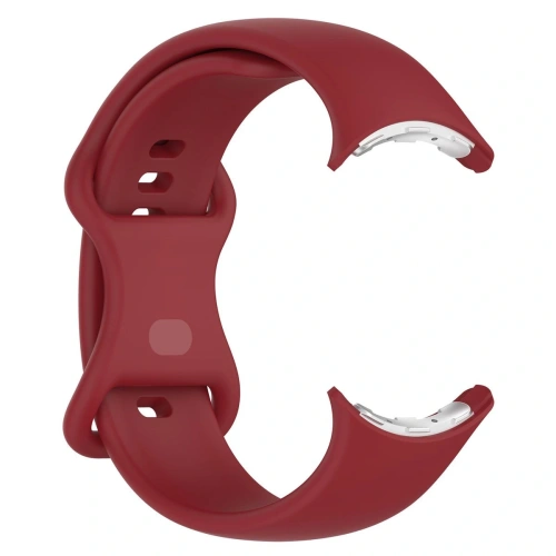 Silikonowy pasek Bizon Strap Watch Silicone do Google Pixel Watch 3/Watch 2/Watch 1 41mm karminowy