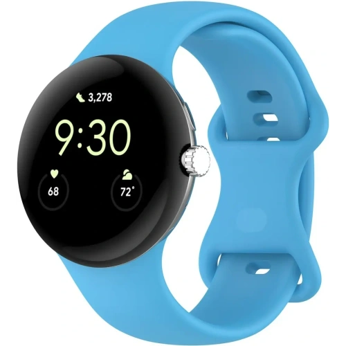 Silikonowy pasek Bizon Strap Watch Silicone do Google Pixel Watch 3/Watch 2/Watch 1 41mm niebieski