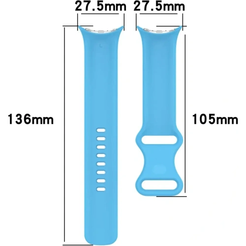 Silikonowy pasek Bizon Strap Watch Silicone do Google Pixel Watch 3/Watch 2/Watch 1 41mm niebieski