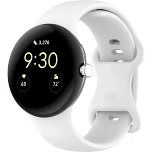 Wholesale Bizon Strap Watch Silicone Google Pixel Watch 3/Watch 2/Watch 1 41mm white - BIZ6401 - {ean13} - Hurt
