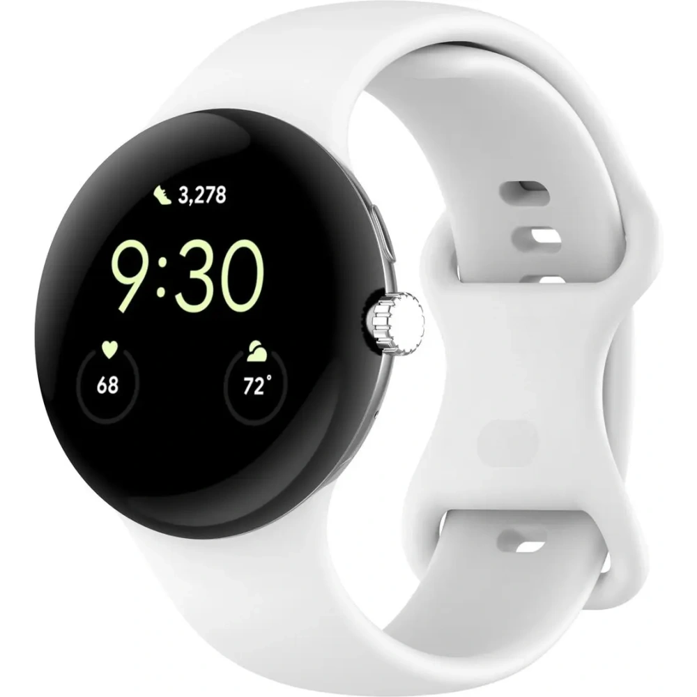 Wholesale Bizon Strap Watch Silicone Google Pixel Watch 3/Watch 2/Watch 1 41mm white - BIZ6401 - {ean13} - Hurt