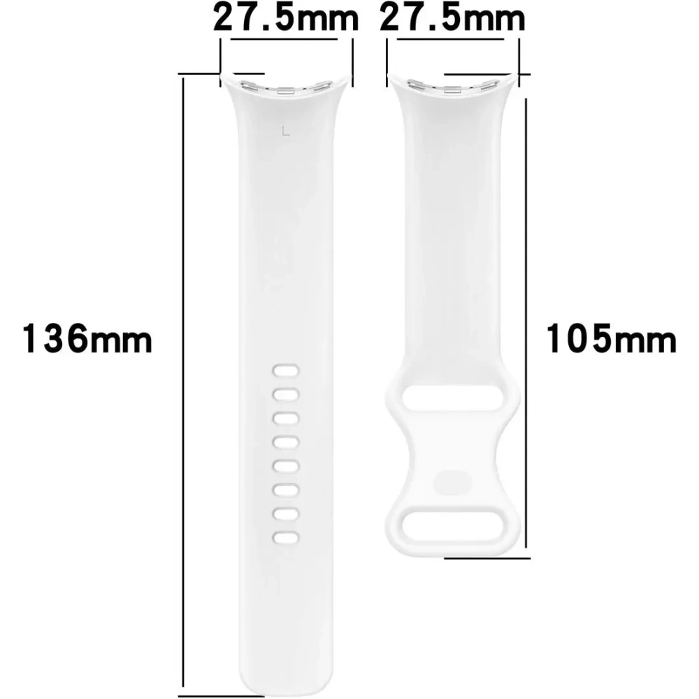 Wholesale Bizon Strap Watch Silicone Google Pixel Watch 3/Watch 2/Watch 1 41mm white - BIZ6401 - {ean13} - Hurt