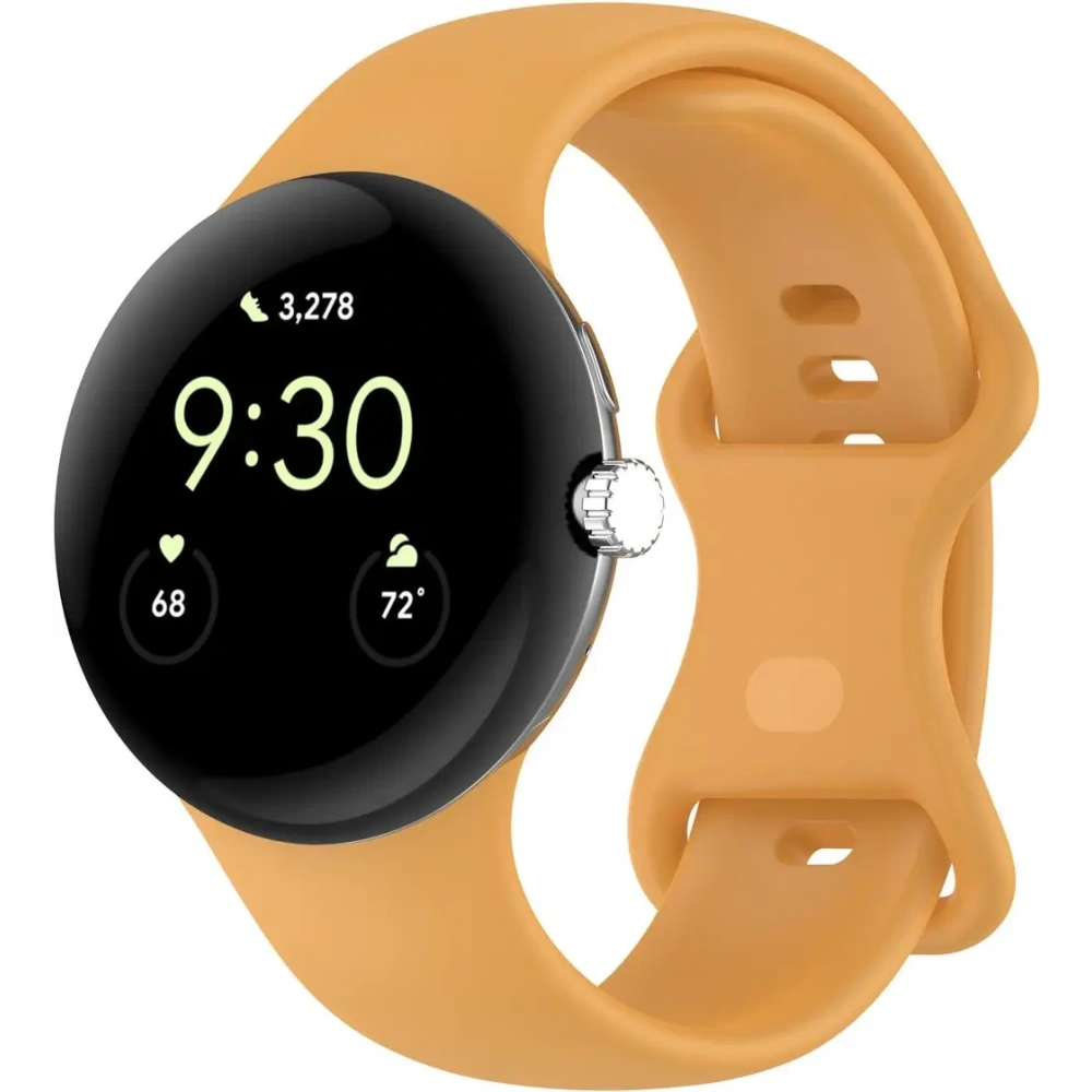 Wholesale Bizon Strap Watch Silicone Google Pixel Watch 3/Watch 2/Watch 1 41mm yellow - BIZ6402 - {ean13} - Hurt