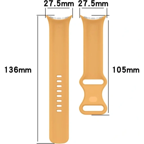 Silikonowy pasek Bizon Strap Watch Silicone do Google Pixel Watch 3/Watch 2/Watch 1 41mm żółty