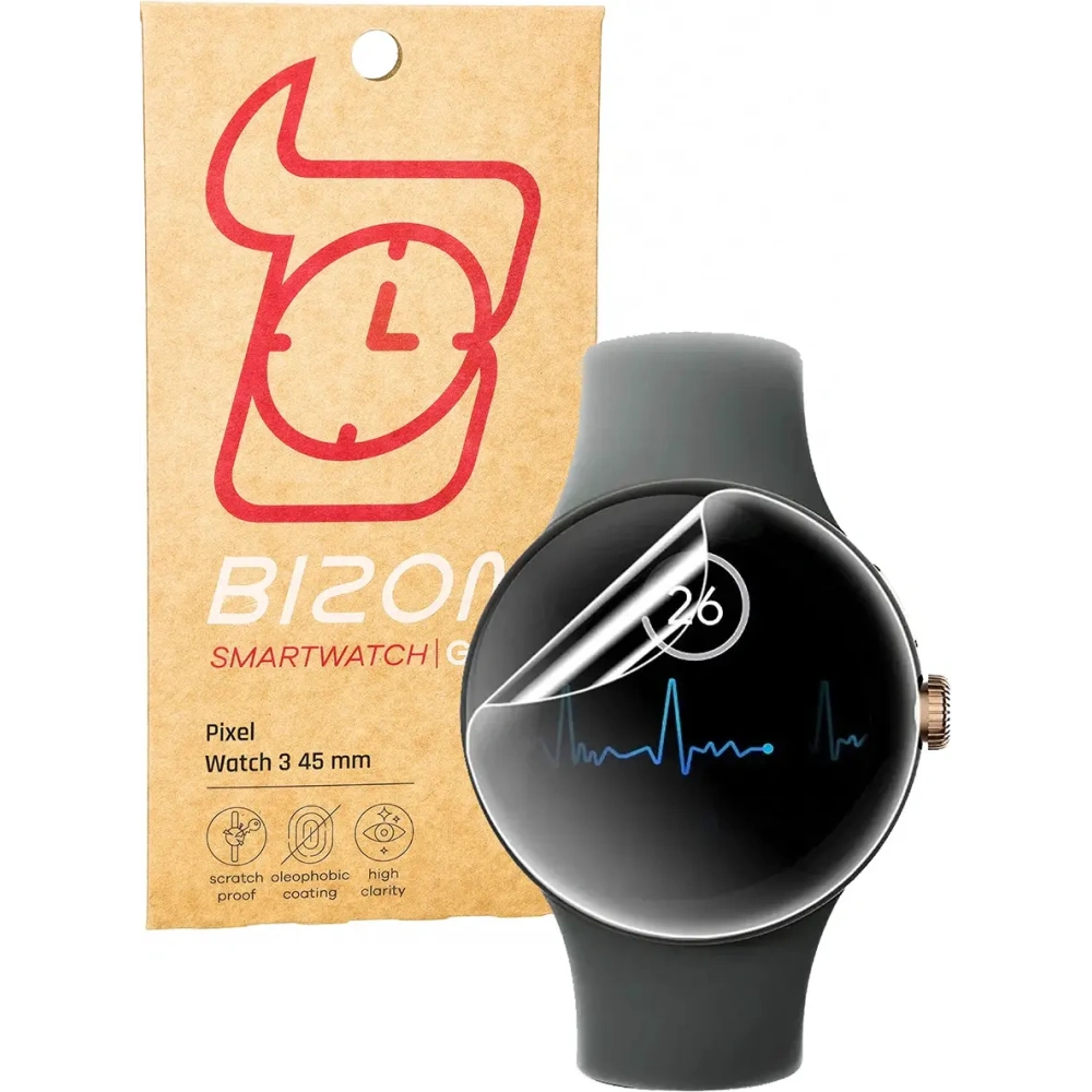 Wholesale Bizon Glass Watch Hydrogel Google Pixel Watch 3 45 mm [2 PACK] - BIZ6405 - {ean13} - Hurt