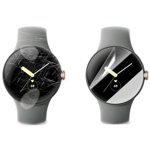 Folia hydrożelowa na ekran Bizon Glass Watch Hydrogel do Google Pixel Watch 3 45 mm [2 PACK]