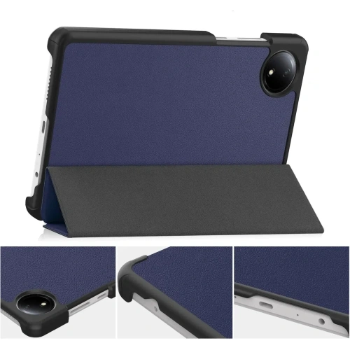 Etui z klapką Bizon Case Tab Croc do Xiaomi Redmi Pad SE 8.7 ciemnoniebieskie