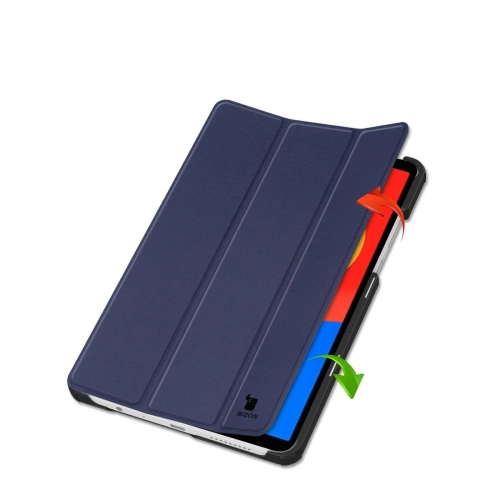Etui z klapką Bizon Case Tab Croc do Xiaomi Redmi Pad SE 8.7 ciemnoniebieskie