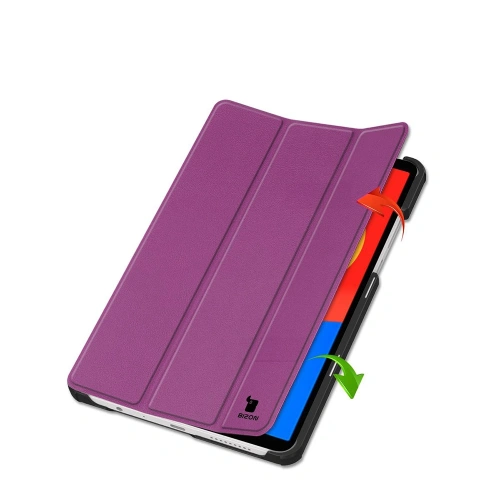 Etui z klapką Bizon Case Tab Croc do Xiaomi Redmi Pad SE 8.7 ciemnofioletowe