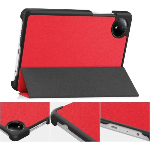 Etui z klapką Bizon Case Tab Croc do Xiaomi Redmi Pad SE 8.7 czerwone
