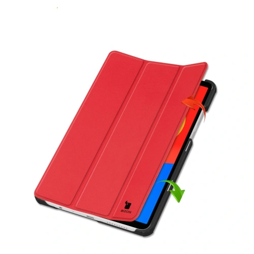 Etui z klapką Bizon Case Tab Croc do Xiaomi Redmi Pad SE 8.7 czerwone