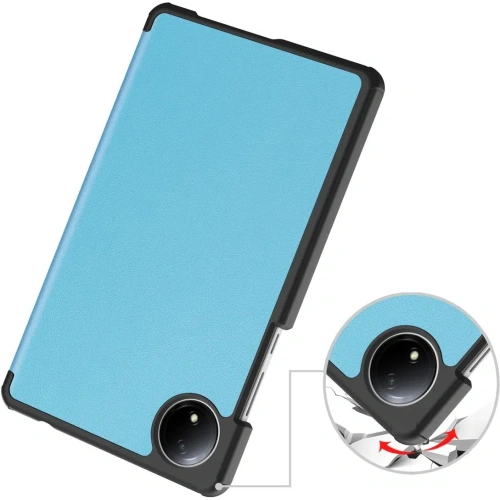 Etui z klapką Bizon Case Tab Croc do Xiaomi Redmi Pad SE 8.7 niebieskie