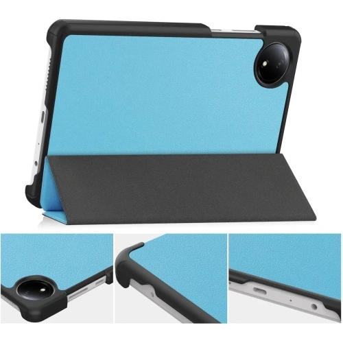 Etui z klapką Bizon Case Tab Croc do Xiaomi Redmi Pad SE 8.7 niebieskie