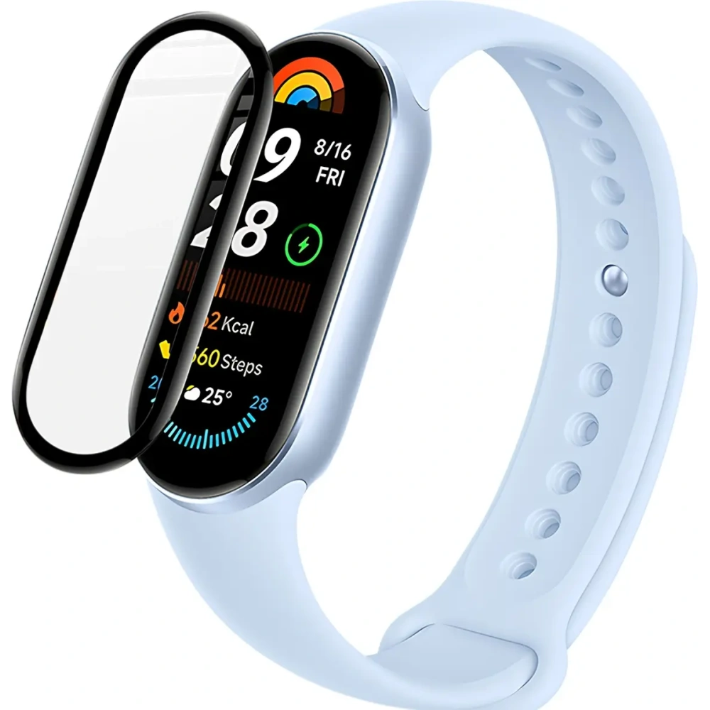 Hurtownia GSM - Bizon Glass Watch Edge Hybrid Xiaomi Okos Karkötő 9 / 9 NFC fekete - BIZ6416 - {ean13} - Hurt