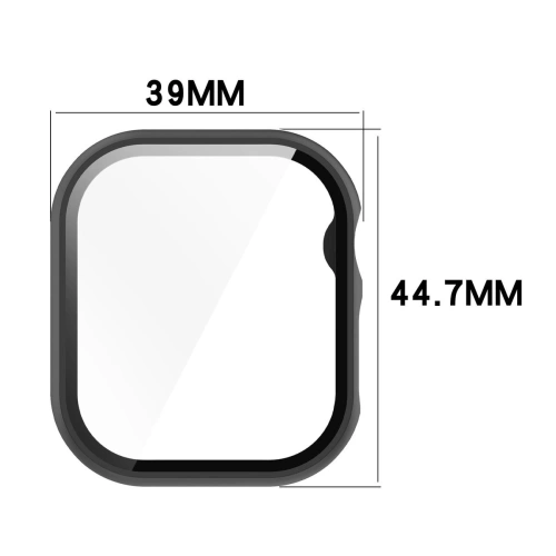Etui ze szkłem do zegarka Bizon Case+Glass Watch do Apple Watch 10 / 11 42mm czarne