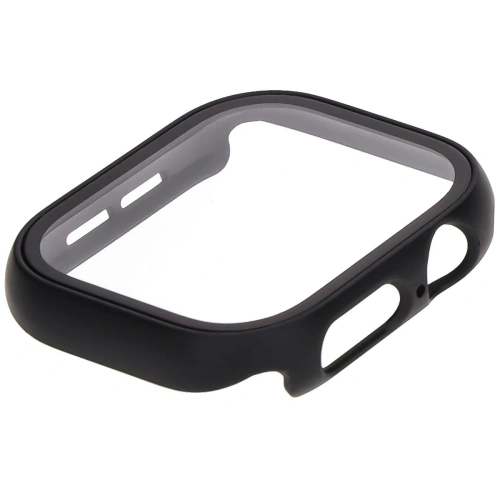 Etui ze szkłem do zegarka Bizon Case+Glass Watch do Apple Watch 10 / 11 42mm czarne