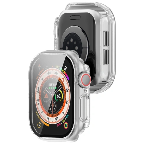 Etui ze szkłem do zegarka Bizon Case+Glass Watch do Apple Watch 10 / 11 42mm przeźroczyste