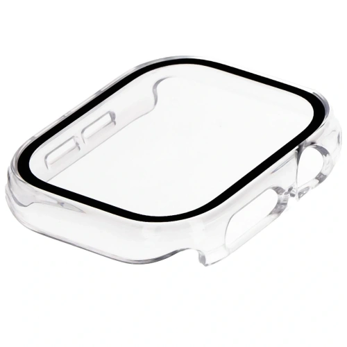 Etui ze szkłem do zegarka Bizon Case+Glass Watch do Apple Watch 10 / 11 42mm przeźroczyste