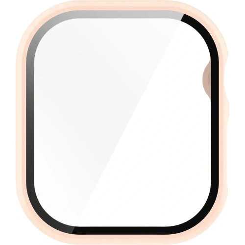 Etui ze szkłem do zegarka Bizon Case+Glass Watch do Apple Watch 10 / 11 42mm różowe